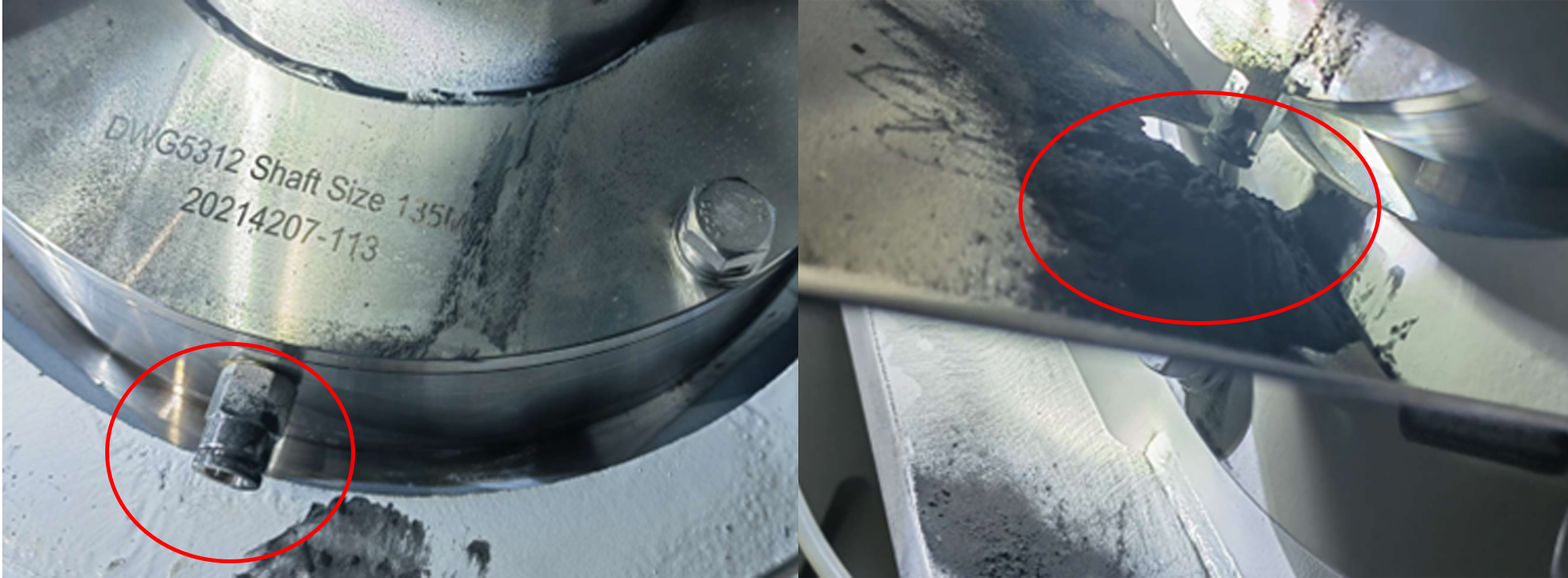 軸端漏粉 軸端漏粉